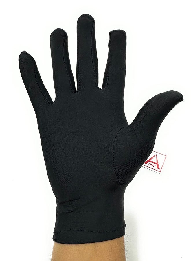 أون قفازات Aone المصنوعة من الألياف الدقيقة، خالية من الوبر، لون أسود، زوج واحد. مقاومة للبقع وبصمات الأصابع، فحص جودة دقيق، وحماية من الخدوش. مثالية للتعامل مع المجوهرات/الماس/الأحجار الكريمة، ومتاجر الساعات، والقيادة، والحماية من الشمس والغبار. - Image 2